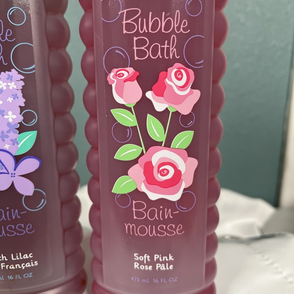 2 - Vintage 2005 AVON Bubble Bath  French Lilac & Soft Pink - 16 oz. ~Sealed - Picture 3 of 5